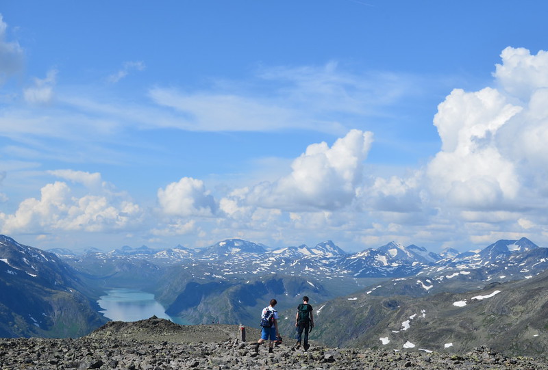 La vista che si può godere lungo il sentiero di Besseggen, Norvegia